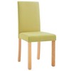 vidaXL Dining Chairs 2 pcs Green Fabric - 3 of 4