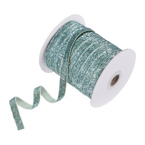 Unique Bargains Metallic Velvet Flexible Ribbon for Crafts 3/8 Inch x 50 Yards 1 Pc - 1 of 4