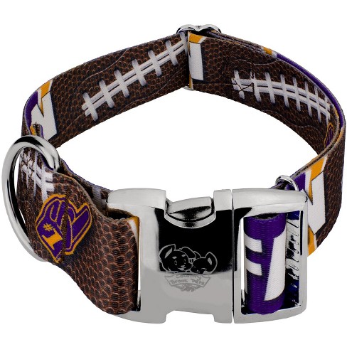 Country Brook Petz 1 1/2 Inch Premium Purple And Gold Football Fan Dog  Collar Limited Edition : Target