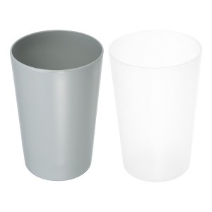 Unique Bargains Bathroom Toothbrush Cup PP Cups for Bathroom Kitchen 4.92''x3.03'' 2 Pcs - 1 of 4