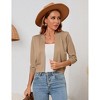 Clearlove Women's 3/4 Sleeve Open Front Cropped Cardigan Sweater Lightweight Knit Short Shrugs - 4 of 4