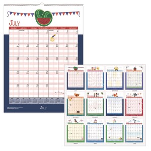 Academic Year Recycled Seasonal Wall Calendar, Illustrated Seasons Artwork, 12 x 16.5, 12-Month (July to June): 2025 to 2026 - 1 of 4