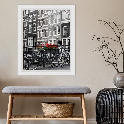 Blanco White Geometric Wood Wall Picture Frame