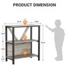 Industrial Metal Bookshelf – Tiered Open Bookcase Organizer, Heavy Duty Tall Storage Shelf for Bedroom, Office, Living Room - 3 of 4