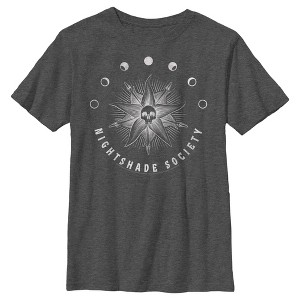 Boy's Wednesday Nightshade Society Distressed Logo T-Shirt - 1 of 4