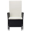 vidaXL 2 Piece Patio Lounge Set with Cushions Poly Rattan Black - 4 of 4