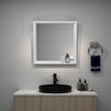 FONTOI Wall Mounted Bathroom Mirror Cabinet with Shelves Modern Storage Organizer for Contemporary Home Bathrooms, White, 23.6"*2.8"*23.6" - 4 of 4
