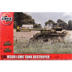 Level 3 Model Kit of M36B1 Gun Motor Carriage (GMC) Tank Destroyer with 2 Scheme Options 1/35 plastic model kit by Airfix - 1 of 4