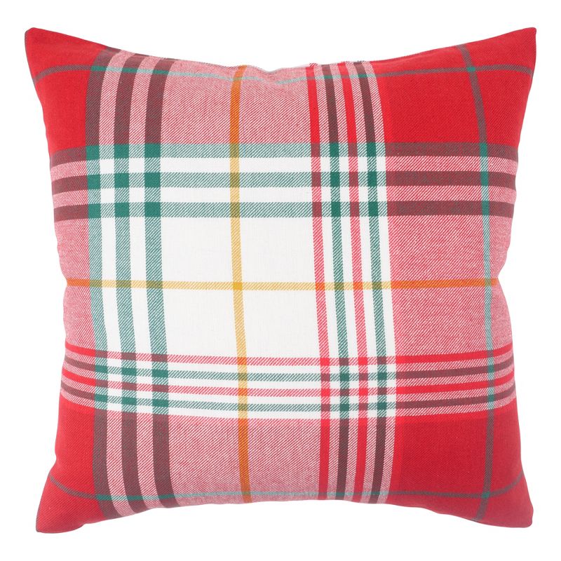 KAF Home Plaid Feather Filled Throw Pillow, 1 of 4