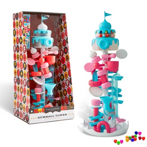 Spiral Fun 10-Inch Gumball Machine with Gumballs: Red and Pink