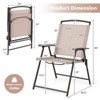 Tangkula 2/4 Piece Patio Folding Chairs Outdoor Dining Chairs w/ Breathable Fabric Heavy Duty Steel & Rustproof Steel Frame - 4 of 4