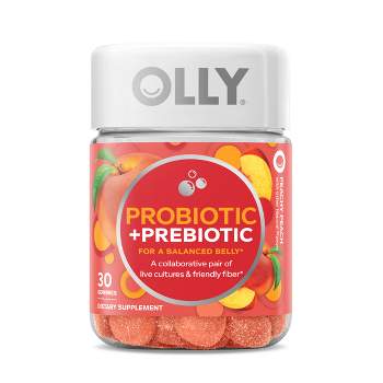 OLLY Probiotic + Prebiotic Gummies - Peachy Peach - 30ct