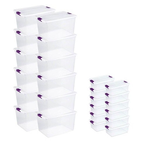 Sterilite 116 Quart Storage Totes, 4 Pack, and 66 Quart Storage Totes, 6  Pack