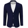 Men's Casual Blazer Linen Sport Coat Two Button Lightweight Jackets Business Daily Suit - image 2 of 4