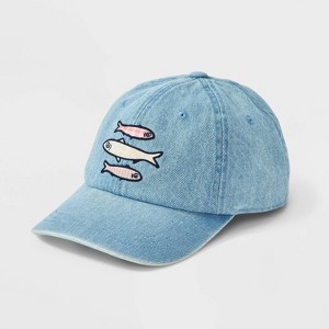 Women's Sardine Cotton Denim Baseball Hat - Universal Thread™ Denim Blue - 1 of 4
