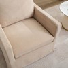 CENGHU 29.92" Swivel Accent Chair, Upholstered Arm Chair with Removable Back Cushion, 360-Degree Comfy Living Room Chair - 3 of 4
