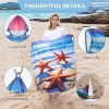 Tirrinia Hooded Microfiber Beach Towels for Womens Mens Teens, Surf Cape Changing Towel Robe, Oversized Quick-Dry Beach Towel, Gift Ideas for Moms - 2 of 4