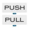 Unique Bargains Rectangle Acrylic Self-Adhesive Decor Home Business Push Pull Door Sign 2 Pcs - 3 of 4