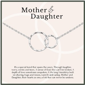 HOPE LOVE SHINE Mom Gifts from Daughter Set for 2 Mom Daughter Necklace 14K Gold Plated Sterling Silver 2 Rings 18" - 1 of 1