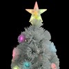 vidaXL Artificial Pre-lit Christmas Tree White 7 ft Fiber Optic - 4 of 4