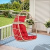 Outdoor Swing Egg Chair,Garden Rattan Hanging Egg Chair With Water Resistant Cushion,Egg Chair For Patio,Garden-Cuddlewood - 2 of 4