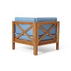 CAVINAS Outdoor Couch Set with Coffee Table, Acacia Wood Patio Furniture Set, Modern Outdoor Sectional Furniture for Backyard - 4 of 4