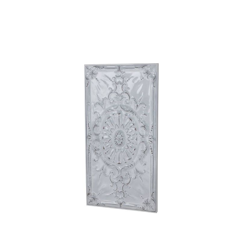 Metal Scroll Wall Decor with Embossed Details White - Olivia &#38; May, 5 of 8