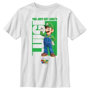 Boy's The Super Mario Bros. Movie Luigi You Just Got Luigi'd T-Shirt - 1 of 4