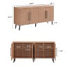 GDFStudio Develin 65" Mid-Century Modern 4-Door Sideboard Buffet Cabinet with Metal Legs - 3 of 4