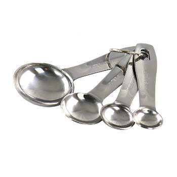 Cuisipro Stainless Steel Measuring Spoon Set, Odd Sizes, Silver