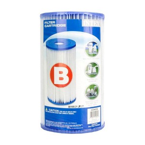 Intex Easy Set Type B Replacement Filter Cartridge for Above Ground Outdoor Swimming Pools with Dacron Paper for Ultimate Filtration (36 Pack) - 1 of 4