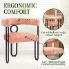 CAVINAS Modern Dining Chair with Soft Cushion and Unique Metal Back Design, Upholstered Accent Side Chair, Set of 2 - 3 of 4