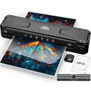 Crenova 13" A3 Laminator, Black, Fast Warm-Up & Jam-Free, Hot and Cold Laminating for Home, School and Office Use - 1 of 4