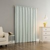 40"x63" Sun Zero Sylo Contrast Slub Magnetic Closure 100% Blackout Rod Pocket Curtain Panel Mint - 2 of 4