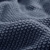 Kumasinova 50x60 Inch Knit Throw Blanket,100% Cotton Handcrafted Throw Blankets for Bed,Cozy Boho Couch Blanket as Home Decor,Blue - 3 of 4