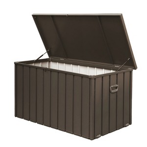 Maggift Deck Boxes Garden Large Patio Storage, for Furniture, Outside Cushions and Garden Tools, Bench, Easy to assemble，Brown, 54.3"*29.2"*33.1" - 1 of 3