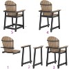 MaseiKar Outdoor Tall Adirondack Chair, HDPE Weather Resistant Outdoor Chair for Garden, Backyard, Poolside, Capacity 400LBS - 3 of 4