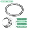 Unique Bargains Dream Catcher Stainless Steel Macrame Wreath Floral Round Metal O Rings 12 PCS - 2 of 4