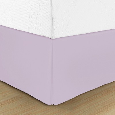 Lavender King Size Pleated Microfiber Bed Skirt
