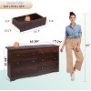 GALAXHERO 6 Drawers Modern Storage Dresser, 59-inch Wide Wood Chest for Bedroom/Living Room, Long Nightstand Organizer Unit - 2 of 4