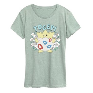 Women's - Pokémon - Floral Togepi Short Sleeve Graphic T-Shirt - 1 of 3