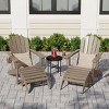 WestinTrends Highland 4-Piece Outdoor Patio HDPE Adirondack Chairs With Ottomans and Cup Holder Set - 2 of 4