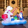 Paaaawaters 6 FT Long Christmas Inflatable Penguin & Polar Bear Decoration, Blow Up Yard Decoration - 4 of 4