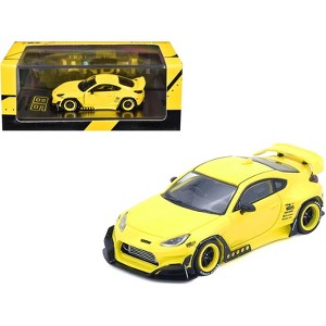 Toyota GR86 "Pandem" RHD (Right Hand Drive) Yellow 1/64 Diecast Model Car by Inno Models - 1 of 4