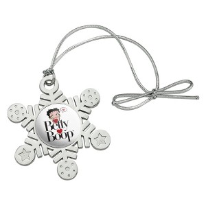 Betty Boop Heart Logo Metal Snowflake Christmas Tree Holiday Ornament - 1 of 3