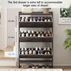 Shoe Storage Cabinet with 3 Flip Drawers - 3 of 4