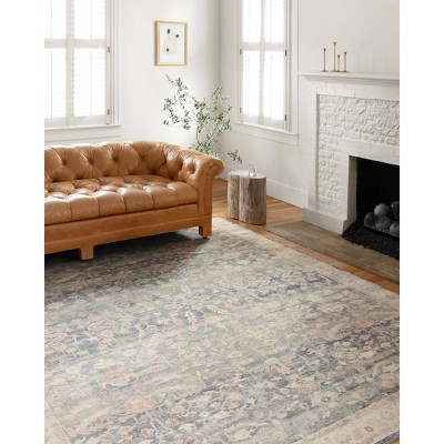 Sedona Blue Oriental Flat Woven 3'6" x 5'6" Synthetic Rug