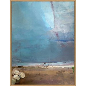 Amanti Art 22"x30" Invisible City by Carmen Merino Framed Canvas Wall Art Light Brown : Modern Lithograph, Vertical Layout - 1 of 4
