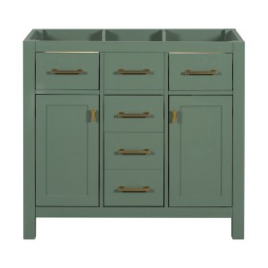VYNXARIA 36'' Bathroom Vanity - Modern Freestanding Storage Cabinet in Green - 1 of 4