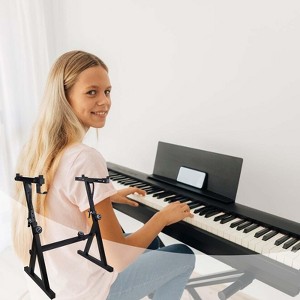 Keyboard Stand Piano Adjustable Z Style Piano Stands Heavy Duty Stable and Portable with Height and Width Adjustable for 44, 54, 61 and 88 Keys - 1 of 4